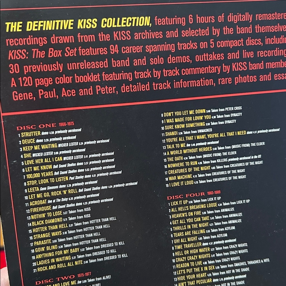 KISS CD Box Set The Definitive Collection
2001 - Picture 5 of 10